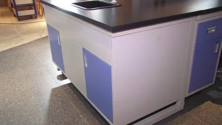 学校実験室家具木製教師研究室テーブル（水滴付き）